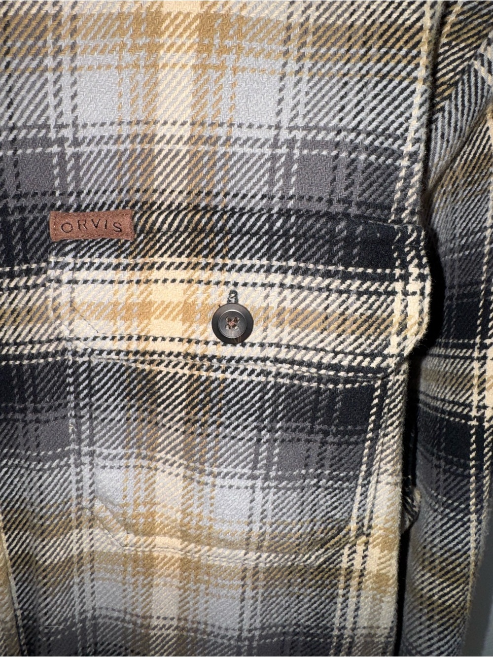 Orvis Heavy Flannel Shirt Jacket Men’s Large - Picture 3 of 6
